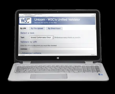 Laptop showing unicorn validator.