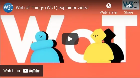 Web of things (WoT) explainer video snapshot.