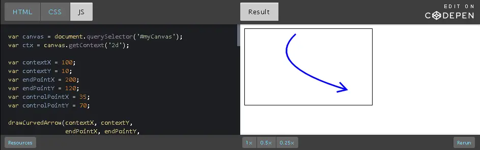 Example: useful function for drawing curved arrows.