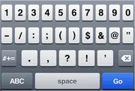 Numeric keyboard on Safari IOS.