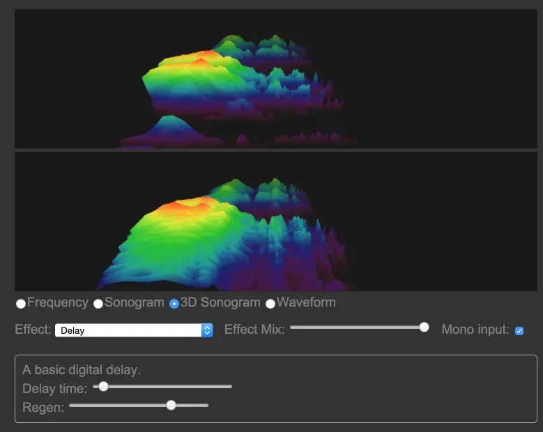 WebAudio Live Processing.