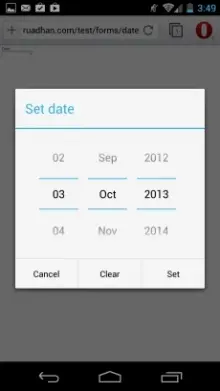 Date picker 2 on mobile.