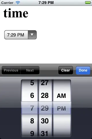 Input type=time safari IOS.