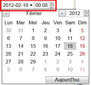 Select date and time using datetime-local.