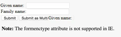 Example of use of the formenctype attribute.