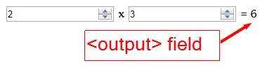 Example of output element use.